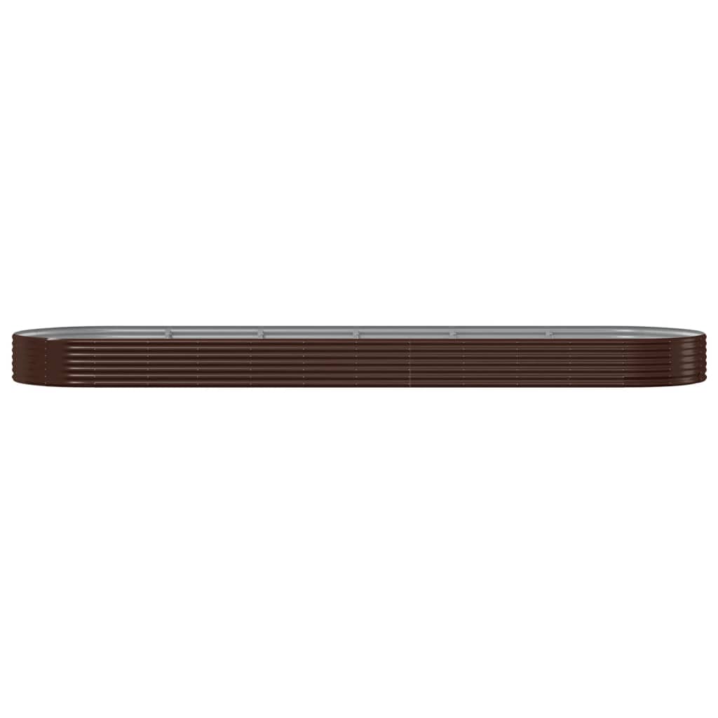 Letto Giardino Acciaio Zincato 523x140x36 cm Marrone