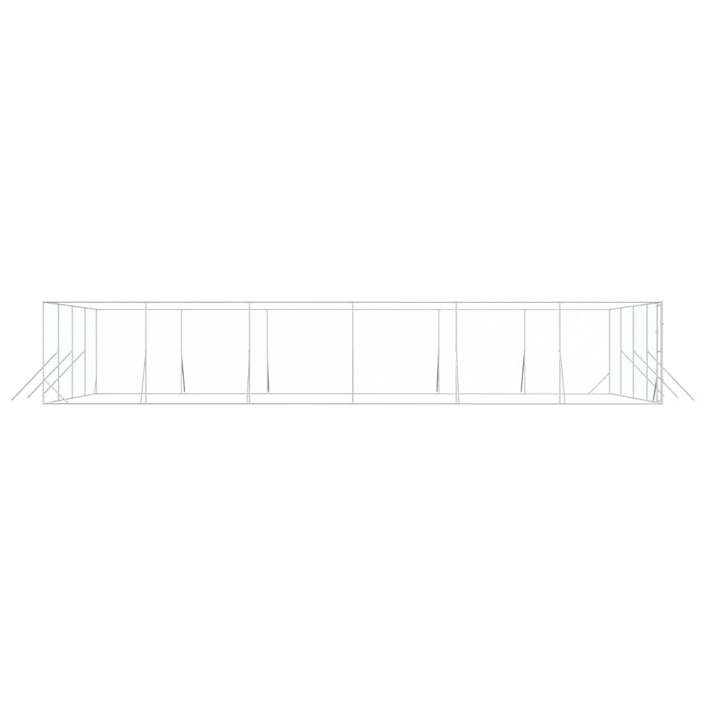 Cuccia per Cani da Esterno Argento 8x12x2 m in Acciaio Zincato