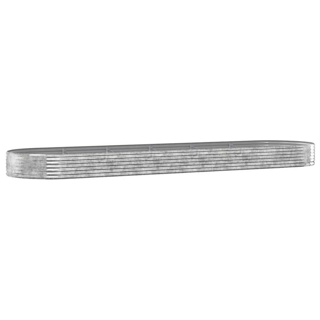 Letto Giardino Acciaio Zincato 523x140x36 cm Argento