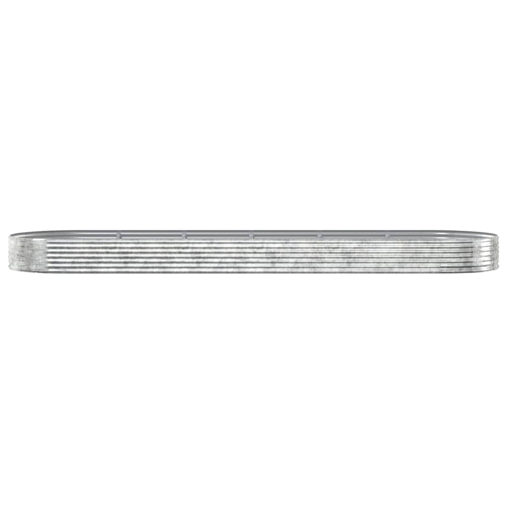Letto Giardino Acciaio Zincato 523x140x36 cm Argento