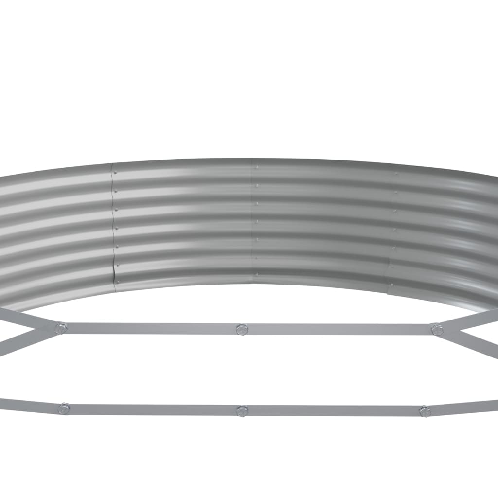 Letto Giardino Acciaio Zincato 523x140x36 cm Argento