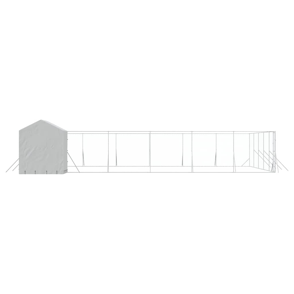 Cuccia Cani da Esterno Tetto Argento 12x12x2,5m Acciaio Zincato