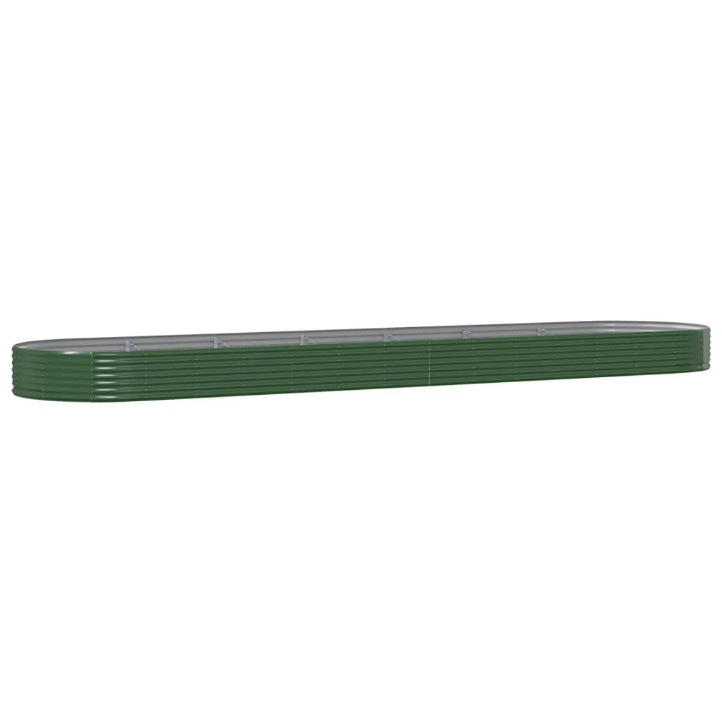 Letto Giardino Acciaio Zincato 600x140x36 cm Verde