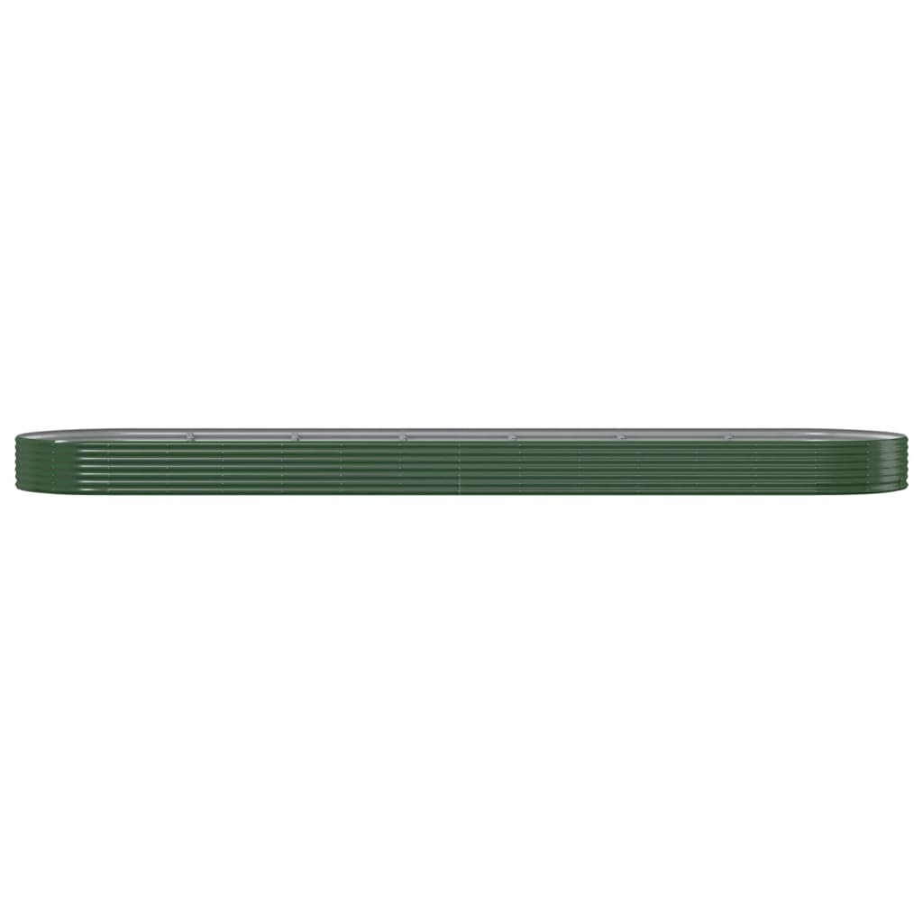 Letto Giardino Acciaio Zincato 600x140x36 cm Verde