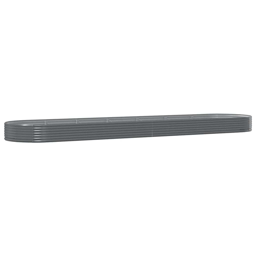 Letto Giardino Acciaio Zincato 600x140x36cm Grigio