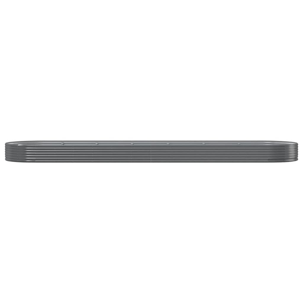 Letto Giardino Acciaio Zincato 600x140x36cm Grigio