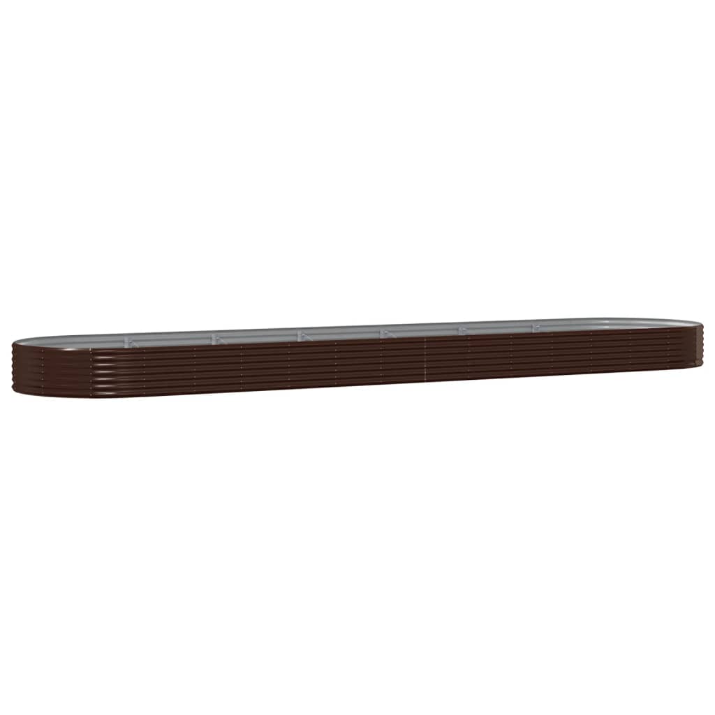 Letto Giardino Acciaio Zincato 600x140x36 cm Marrone