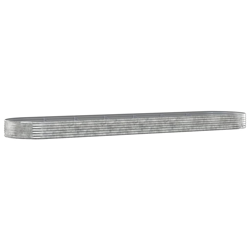 Letto Giardino Acciaio Zincato 600x140x36 cm Argento