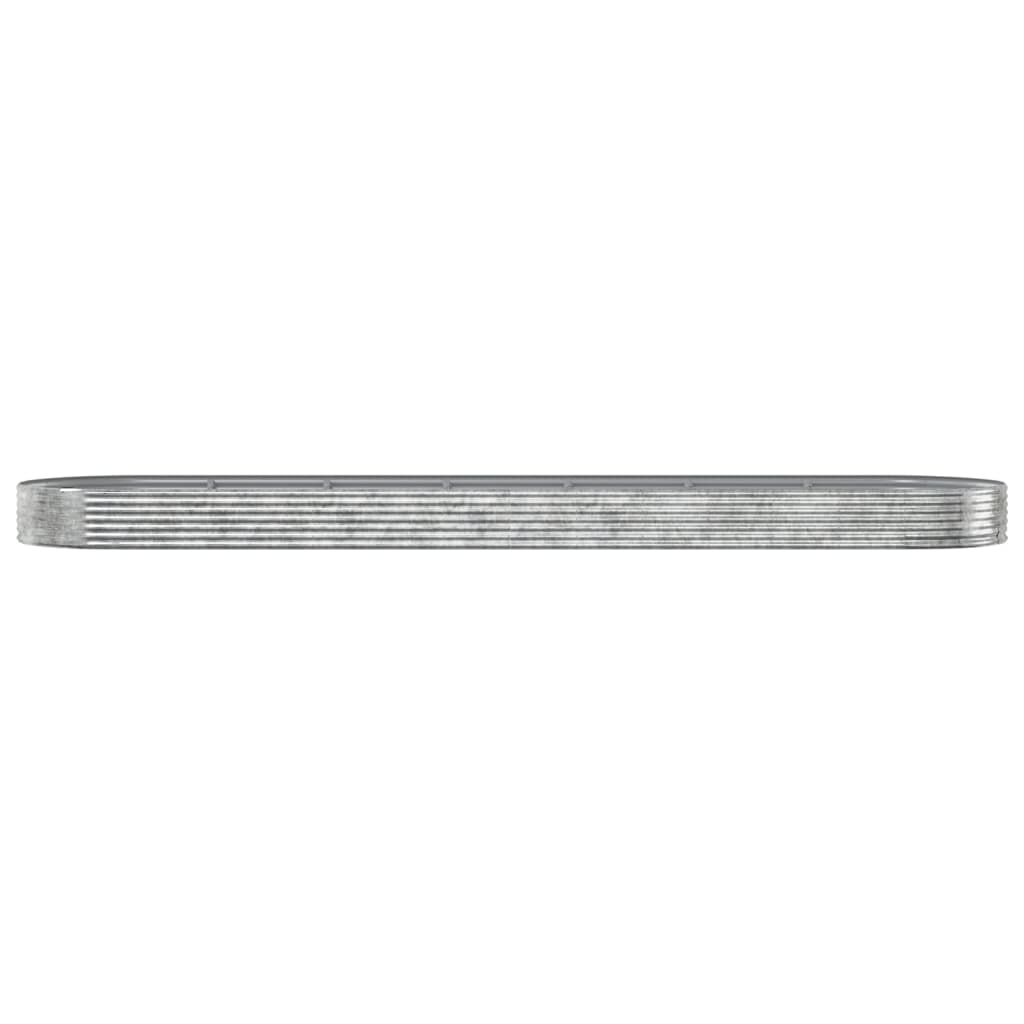 Letto Giardino Acciaio Zincato 600x140x36 cm Argento