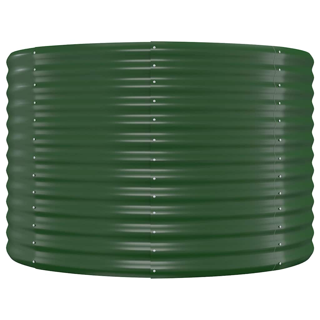 Letto Giardino Acciaio Zincato 100x100x68 cm Verde