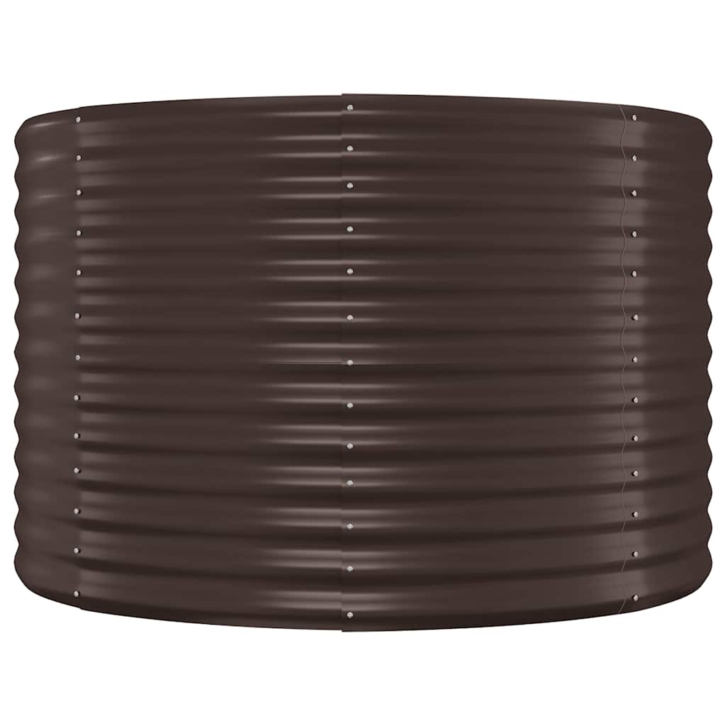 Letto Giardino Acciaio Zincato 100x100x68 cm Marrone