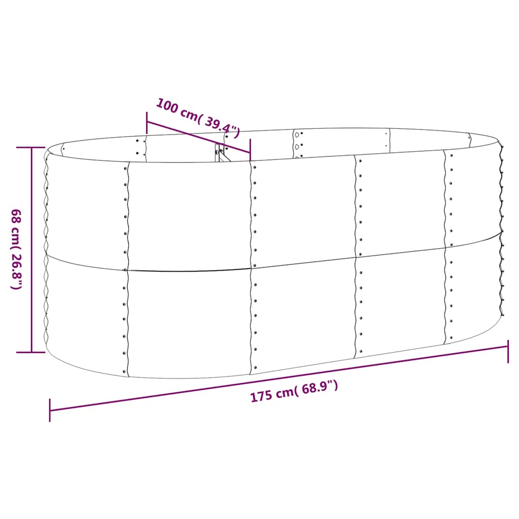 Letto Giardino Acciaio Zincato 175x100x68cm Grigio