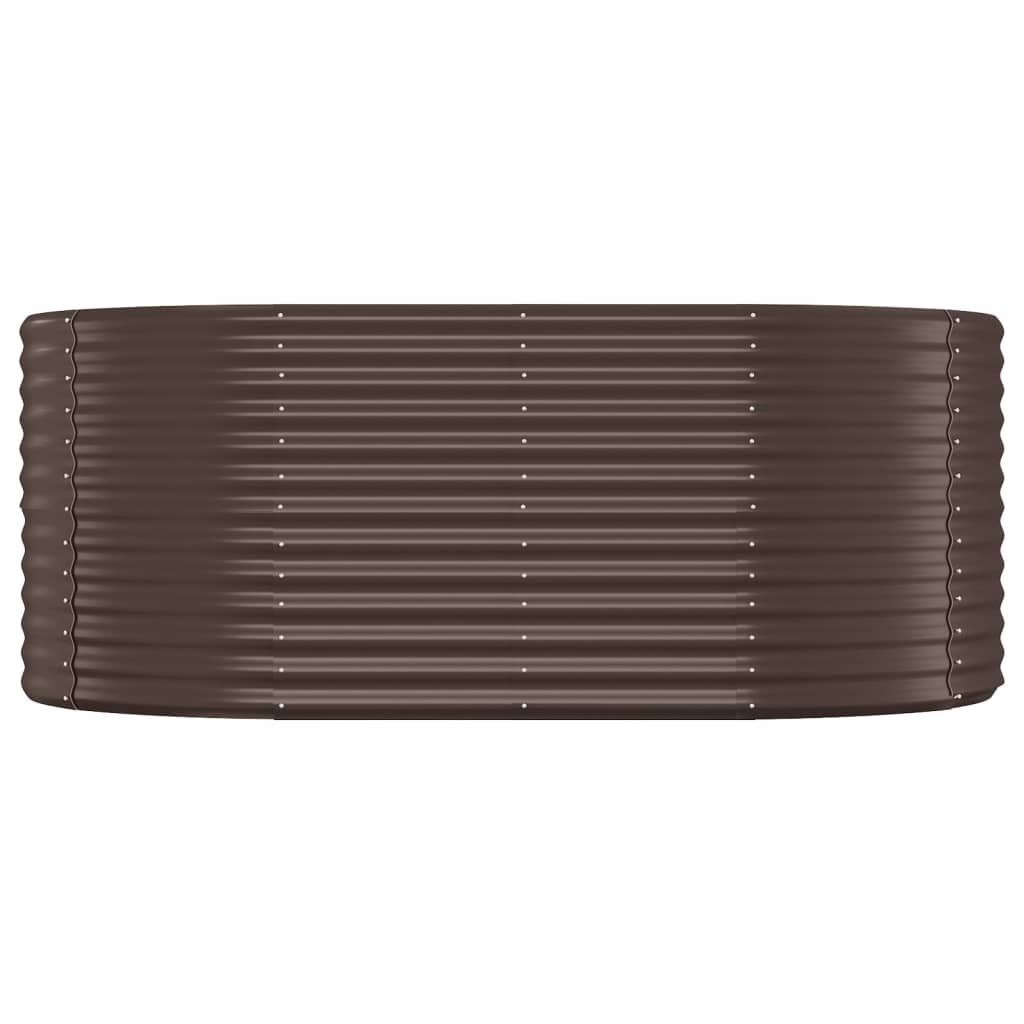 Letto Giardino Acciaio Verniciato Polvere 175x100x68 cm Marrone