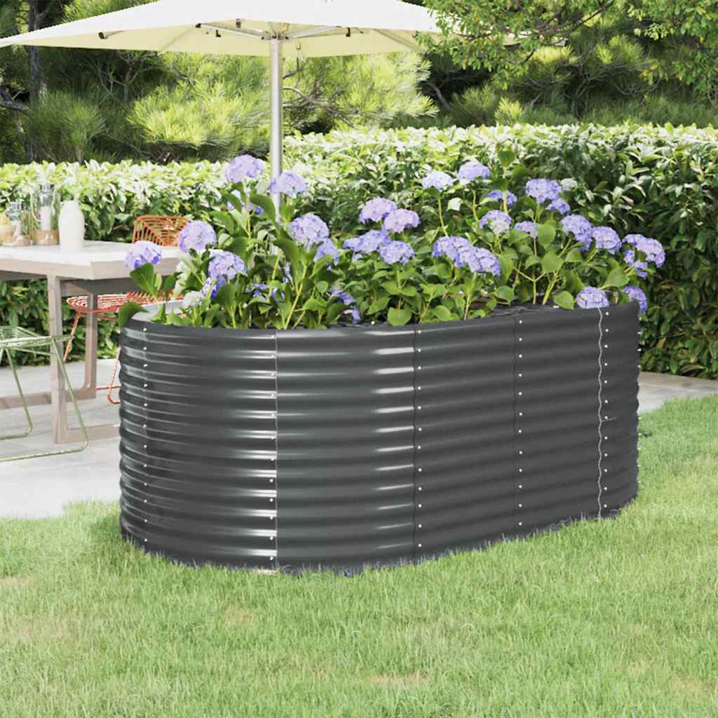 Letto da Giardino in Acciaio Zincato 175x100x68 cm Antracite