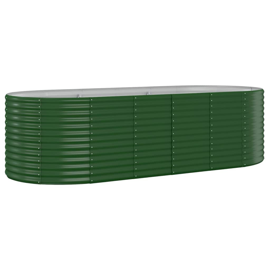 Letto Giardino Acciaio Zincato 249x100x68 cm Verde