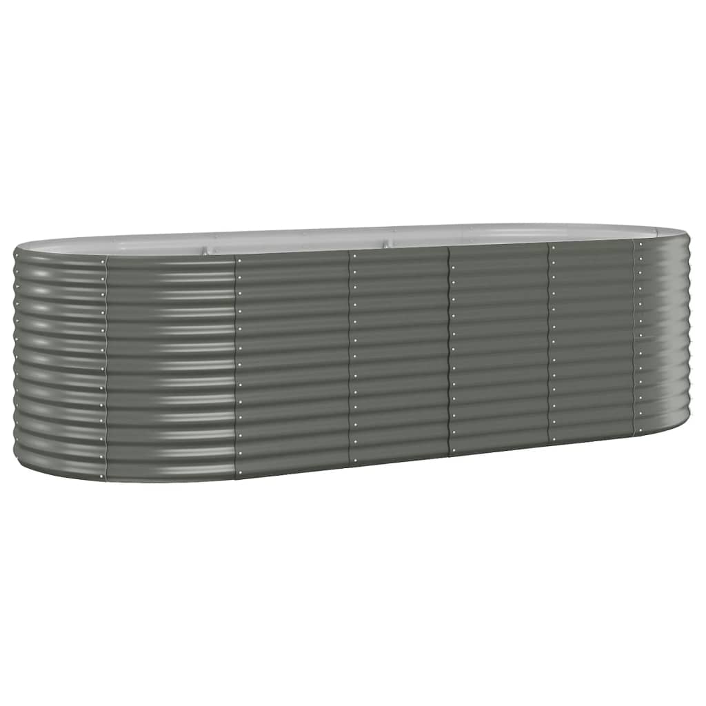 Letto Giardino Acciaio Zincato 249x100x68cm Grigio