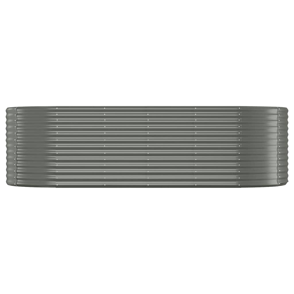 Letto Giardino Acciaio Zincato 249x100x68cm Grigio