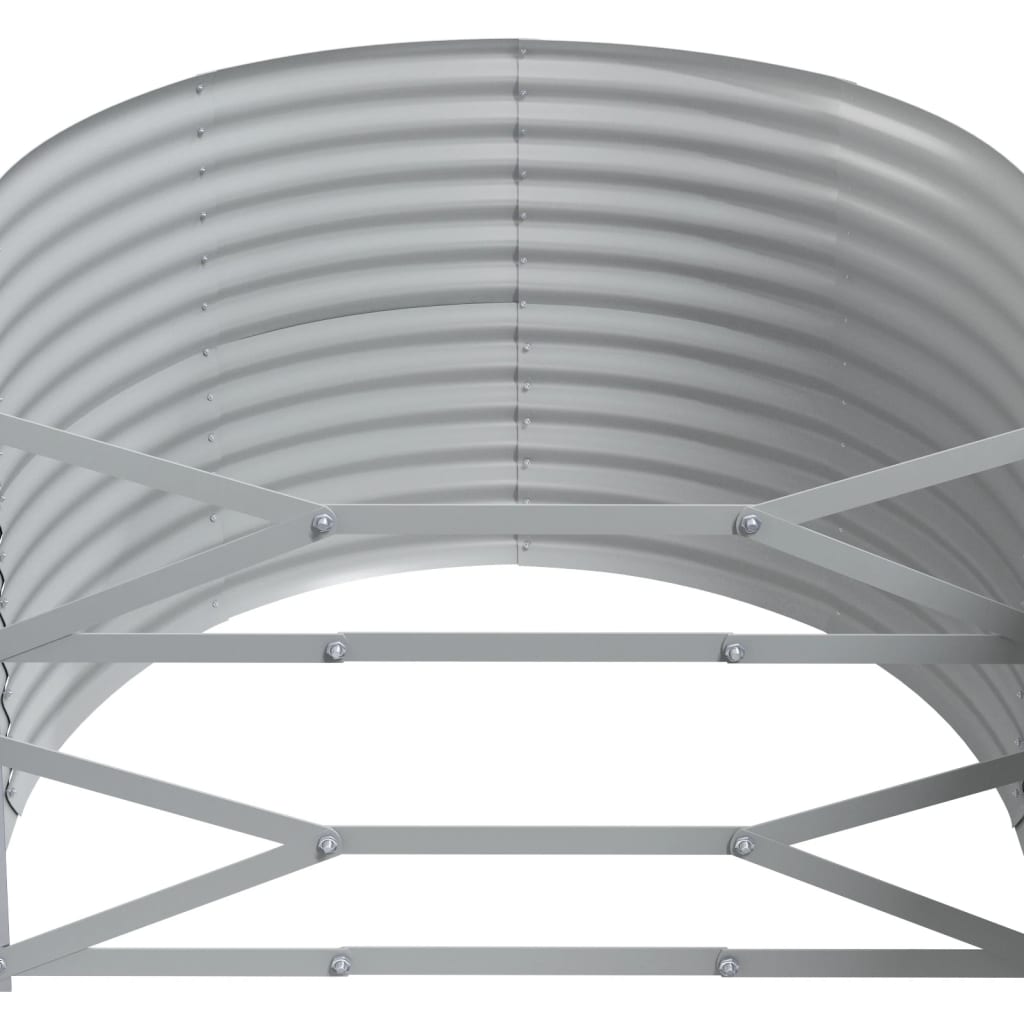 Letto Giardino Acciaio Zincato 249x100x68cm Grigio