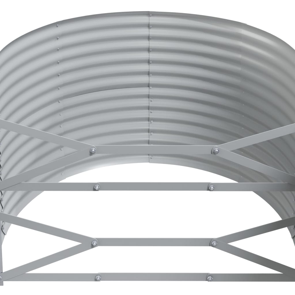 Letto Giardino Acciaio Zincato 249x100x68 cm Marrone
