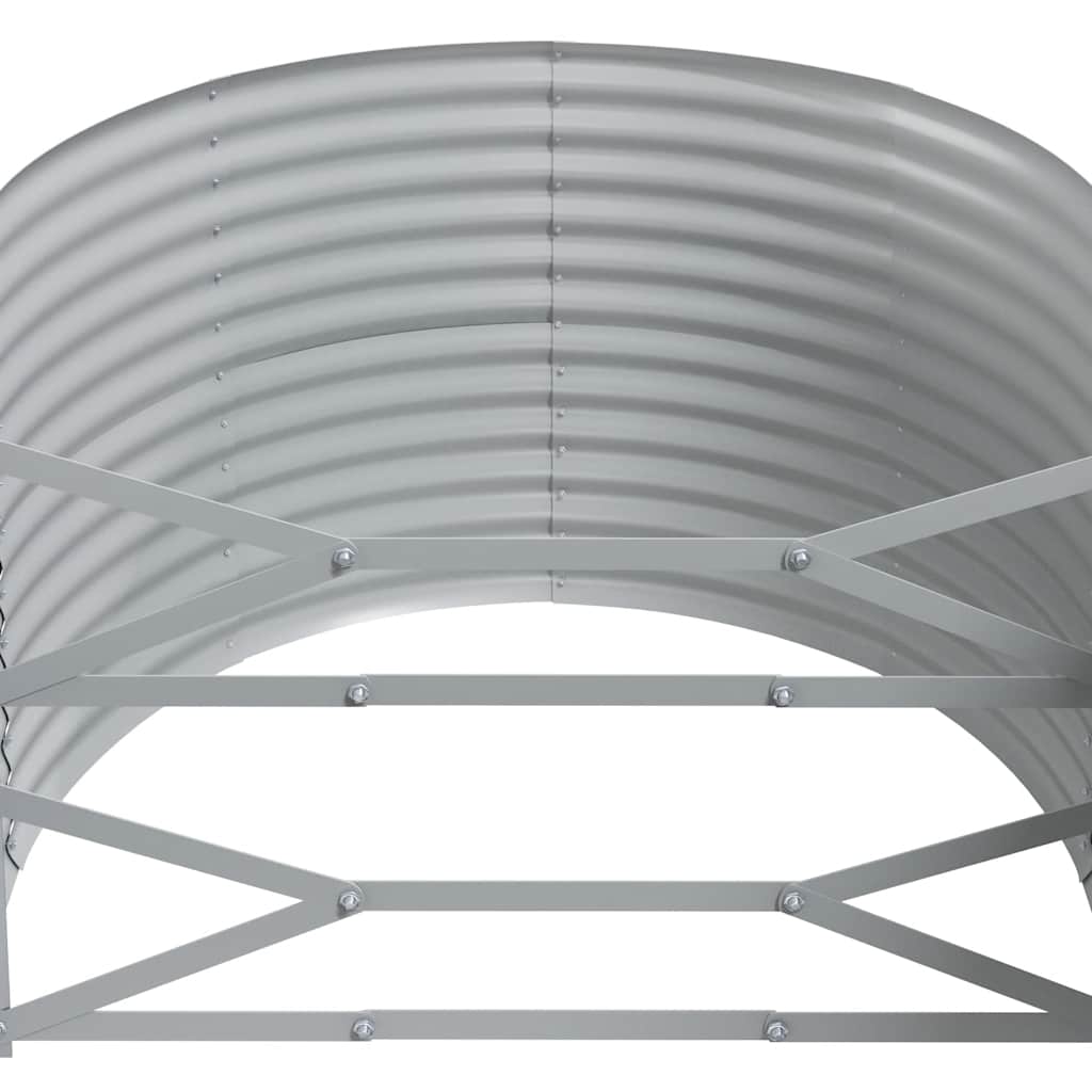 Letto da Giardino in Acciaio Zincato 249x100x68 cm Antracite