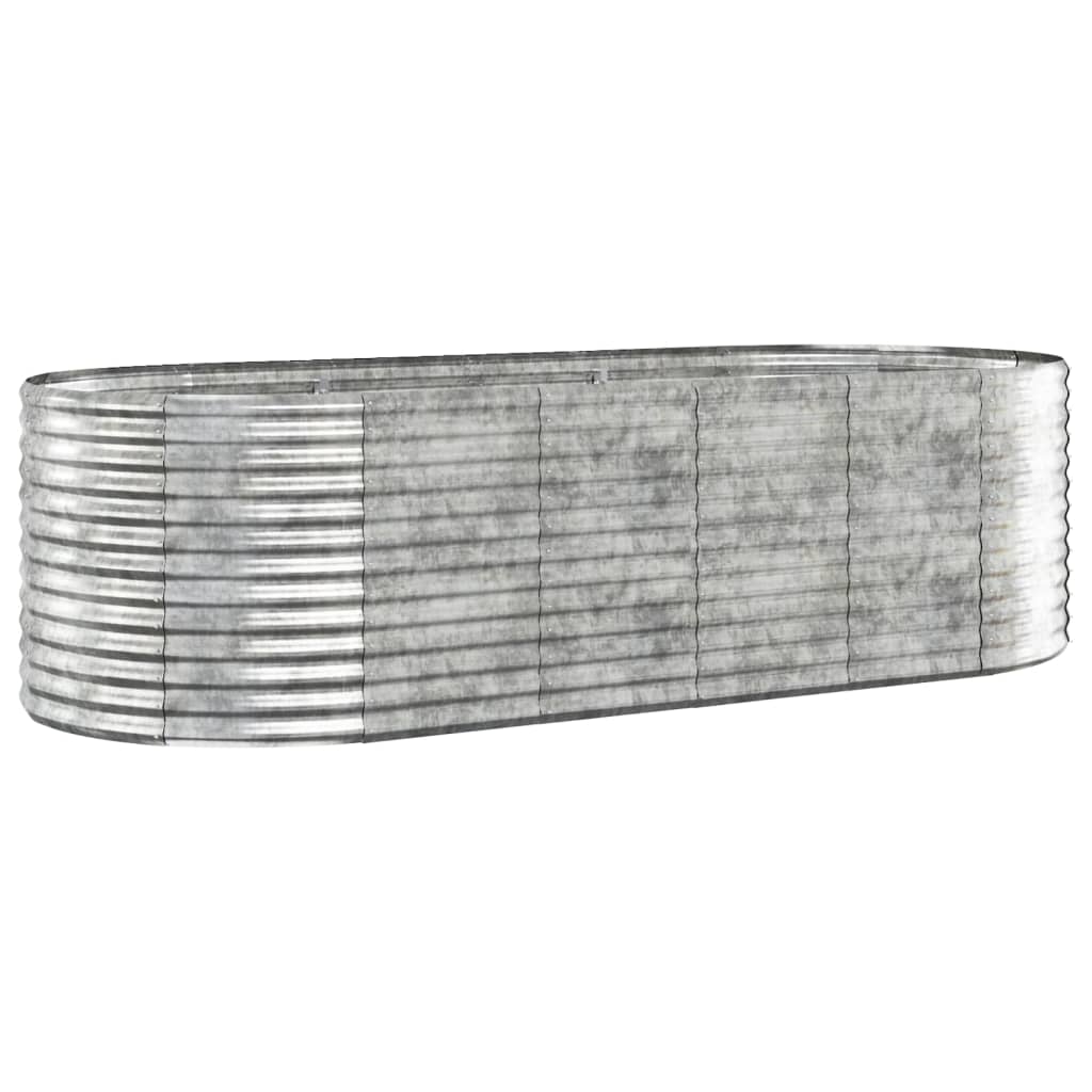 Letto Giardino Acciaio Zincato 249x100x68 cm Argento