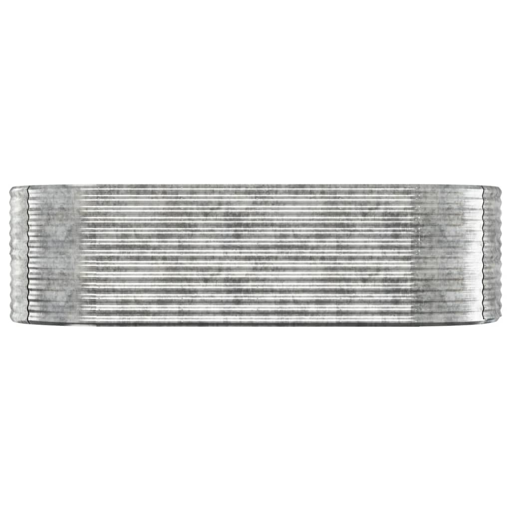 Letto Giardino Acciaio Zincato 249x100x68 cm Argento