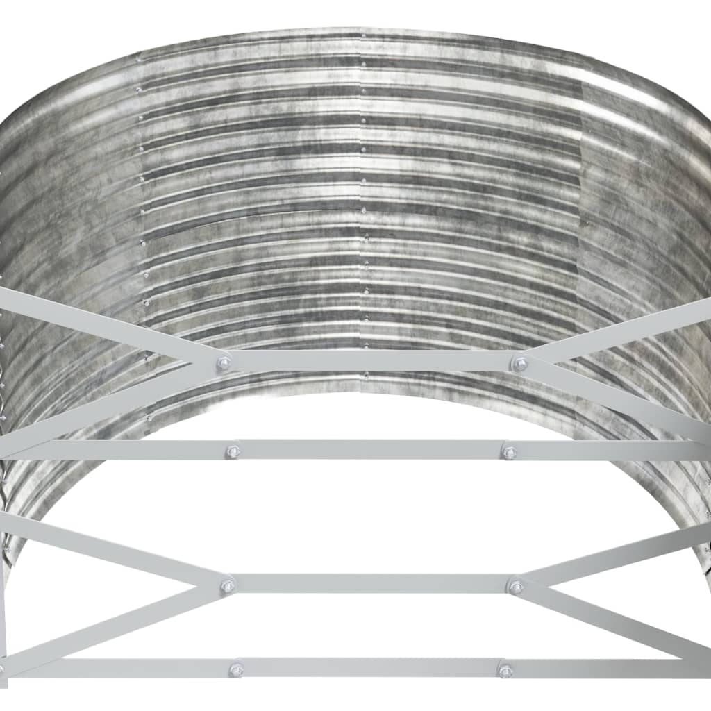 Letto Giardino Acciaio Zincato 249x100x68 cm Argento