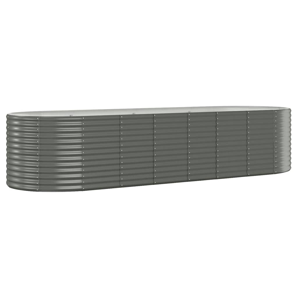 Letto Giardino Acciaio Zincato 322x100x68cm Grigio