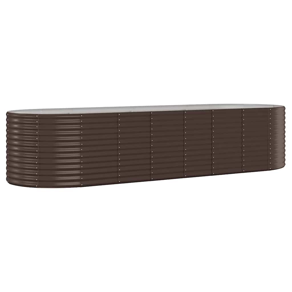 Letto Giardino Acciaio Zincato 322x100x68 cm Marone