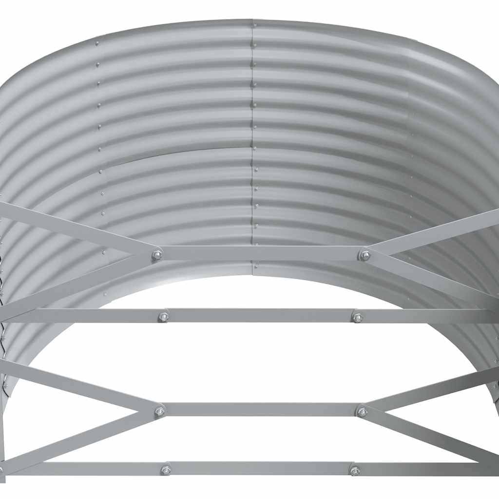 Letto da Giardino in Acciaio Zincato 322x100x68 cm Antracite