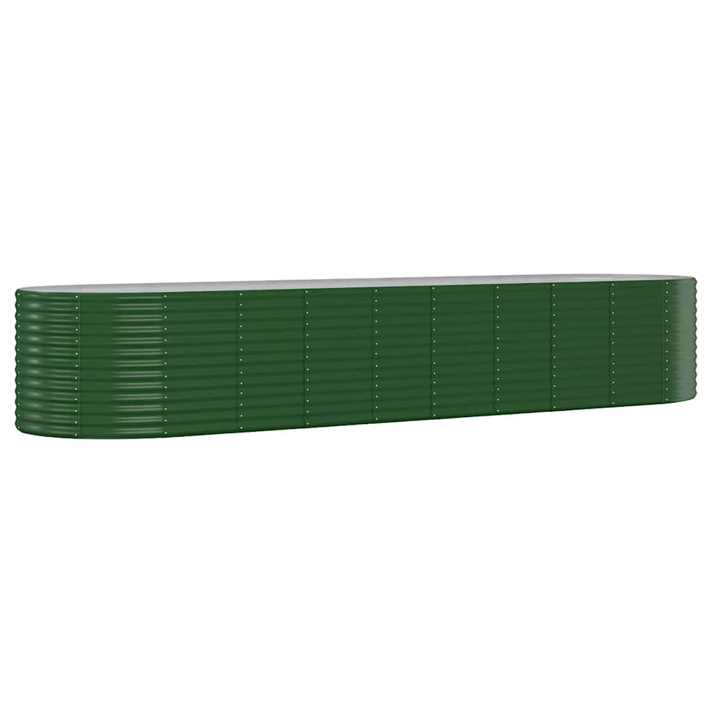 Letto Giardino Acciaio Zincato 396x100x68 cm Verde