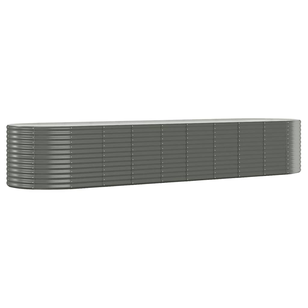 Letto Giardino Acciaio Zincato 396x100x68cm Grigio