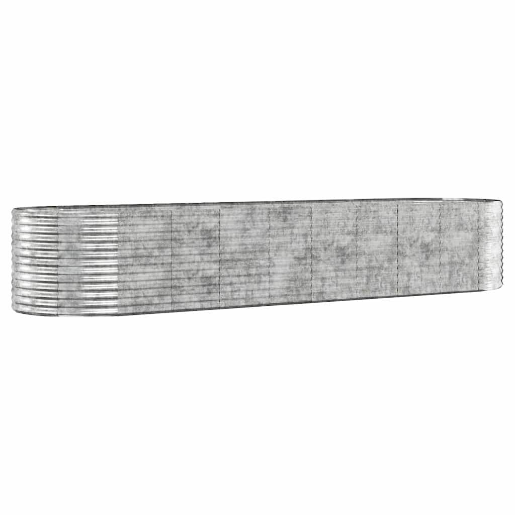 Letto Giardino Acciaio Zincato 396x100x68cm Argento