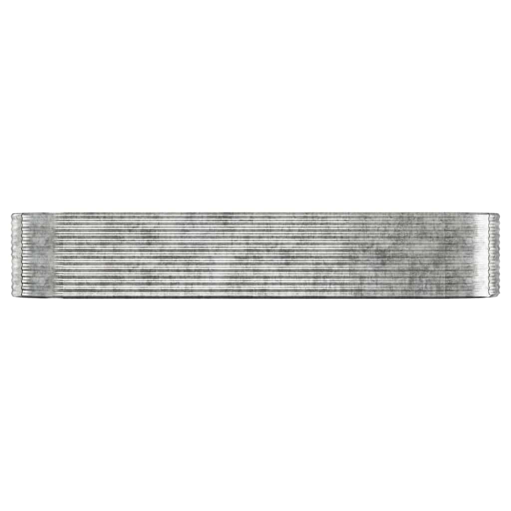 Letto Giardino Acciaio Zincato 396x100x68cm Argento