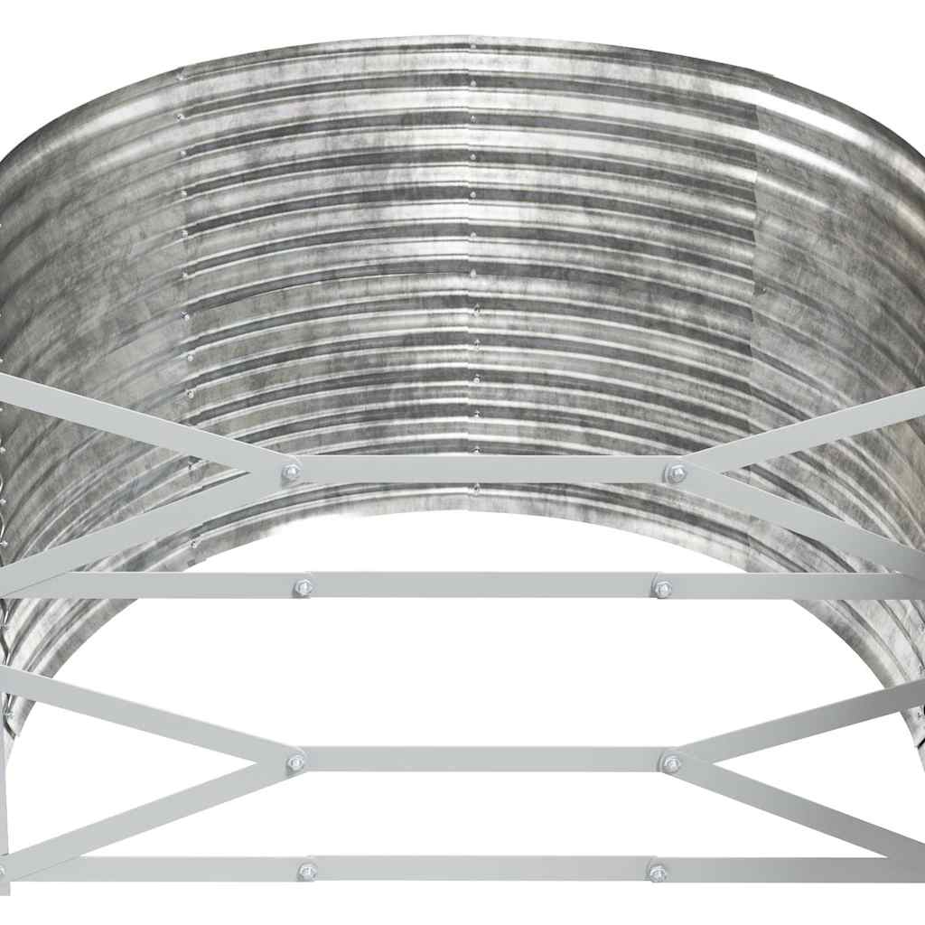 Letto Giardino Acciaio Zincato 396x100x68cm Argento