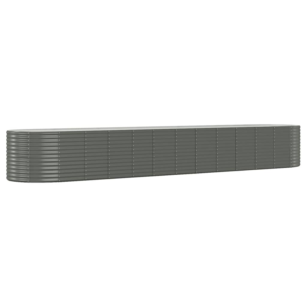 Letto Giardino Acciaio Verniciato a Polvere 507x100x68cm Grigio