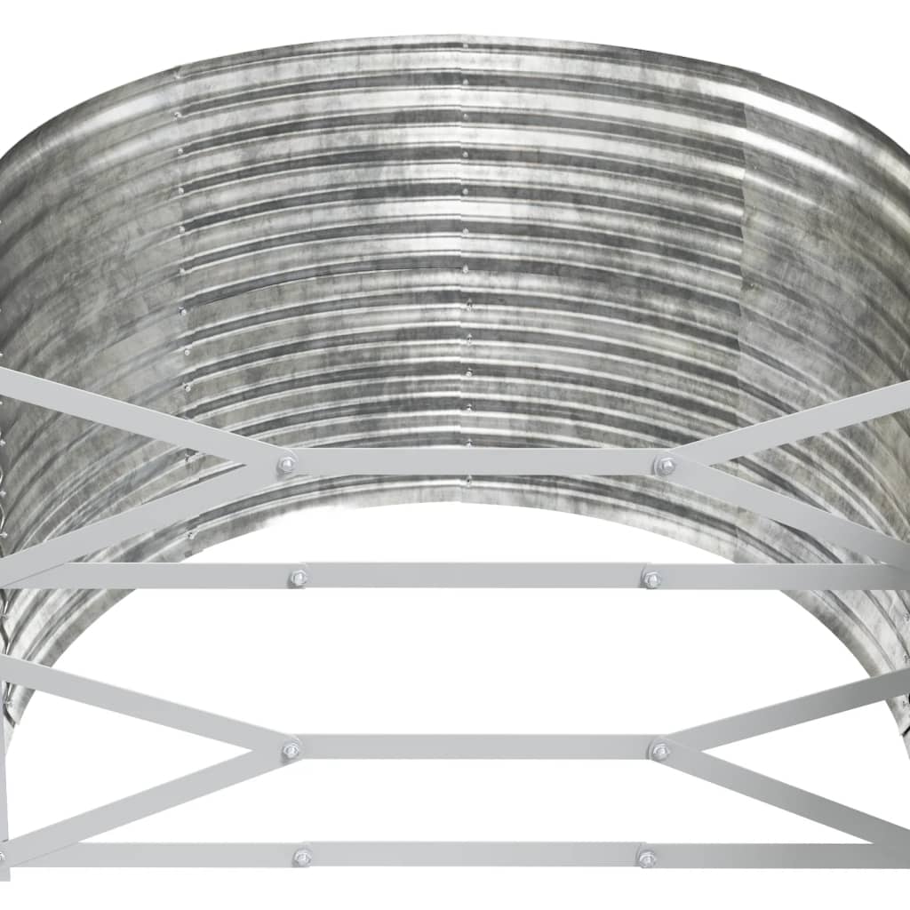 Letto Giardino Acciaio Verniciato Polvere 507x100x68cm Argento