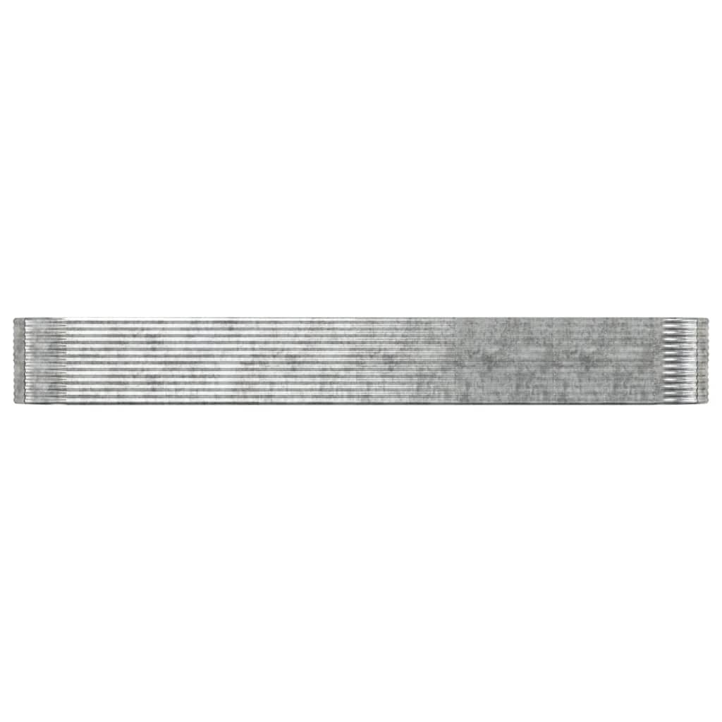 Letto Giardino Acciaio Verniciato Polvere 554x100x68cm Argento