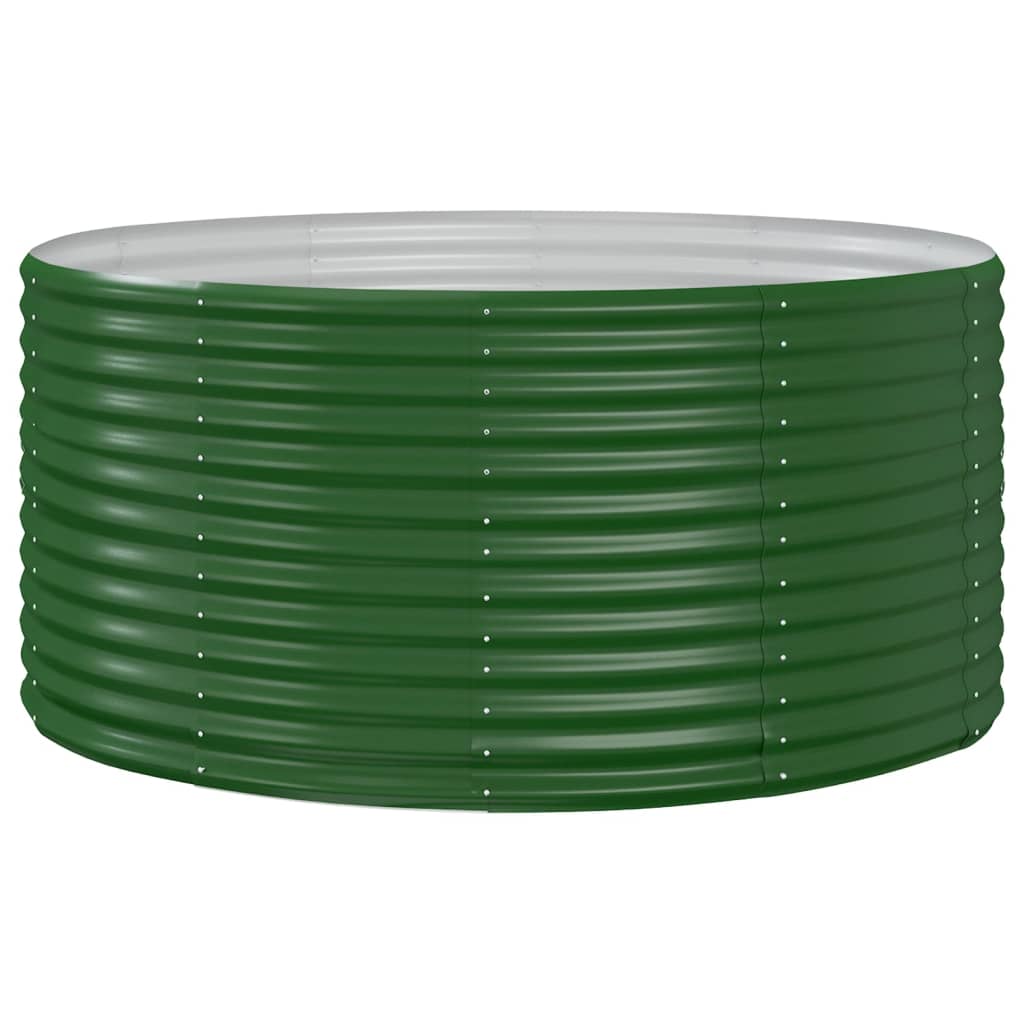 Letto Rialzato da Giardino Verde 140x140x68 cm Acciaio Zincato