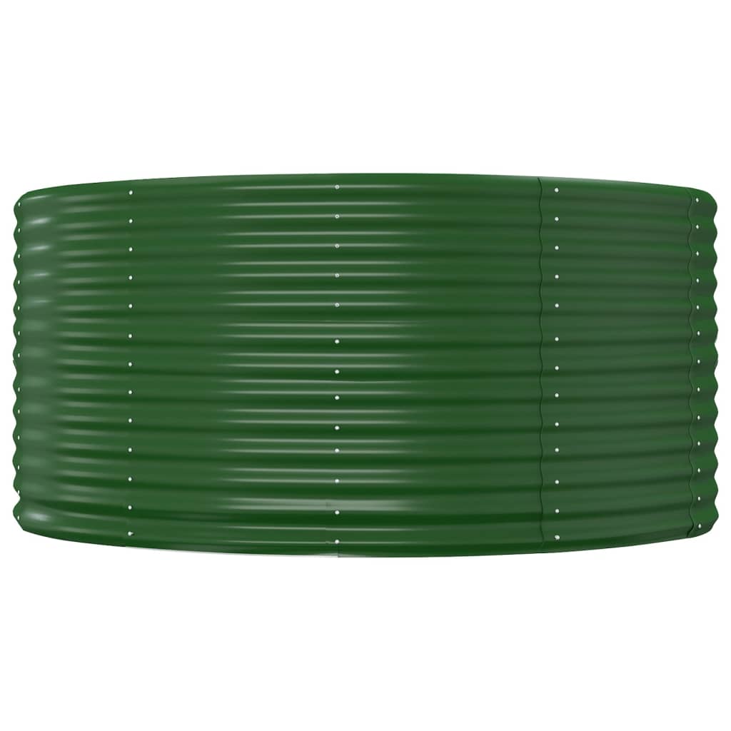 Letto Rialzato da Giardino Verde 140x140x68 cm Acciaio Zincato
