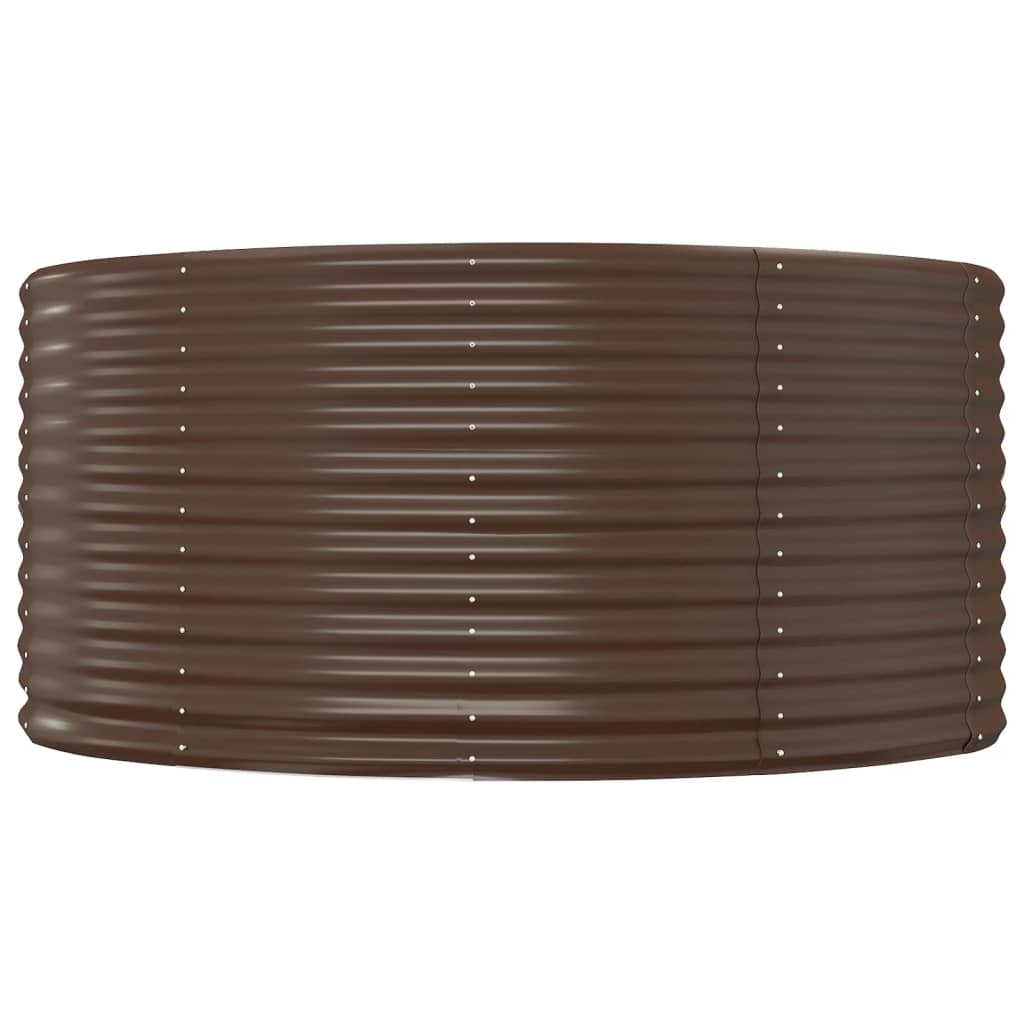 Letto Rialzato da Giardino Marrone 140x140x68 cm Acciaio Zincato