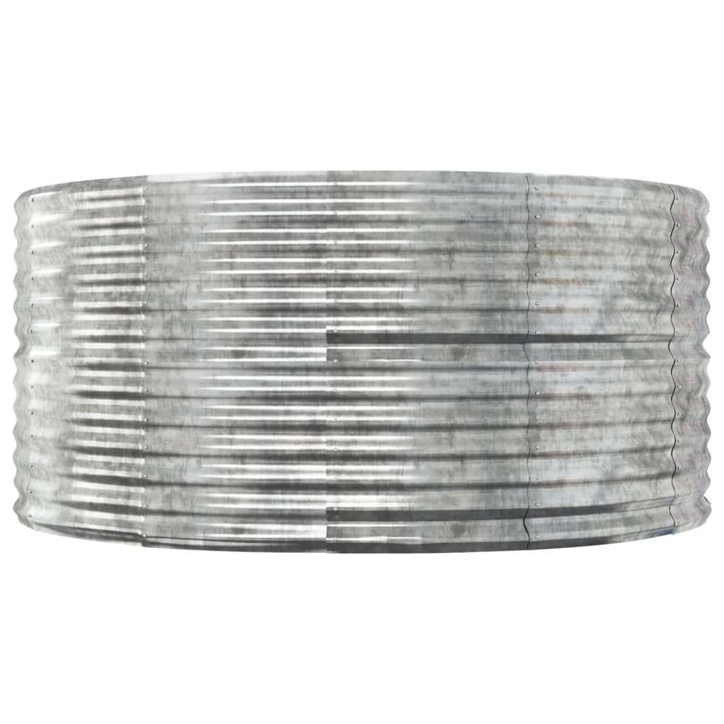 Letto Giardino Acciaio Zincato 140x140x68 cm Argento