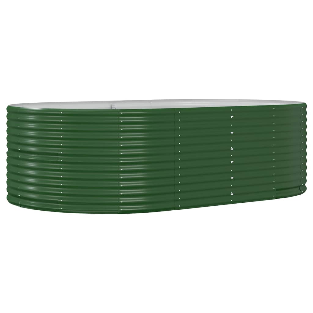 Letto Rialzato da Giardino Verde 212x140x68 cm Acciaio Zincato