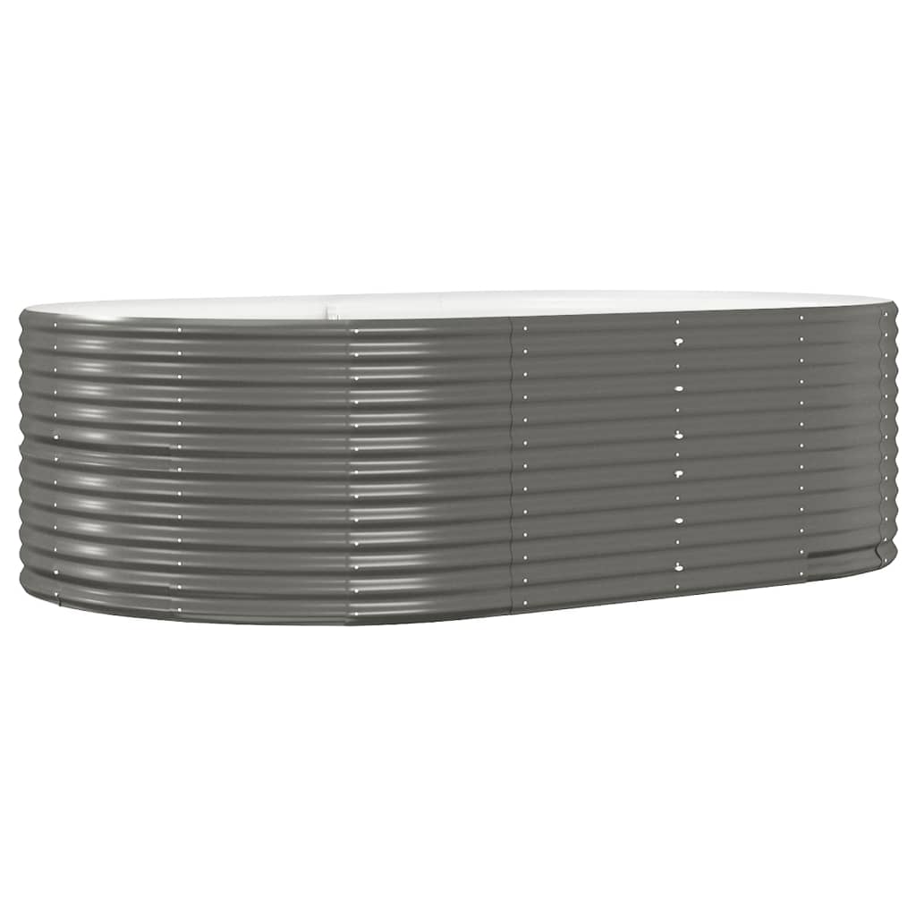Letto Giardino Acciaio Zincato 212x140x68 cm Grigio