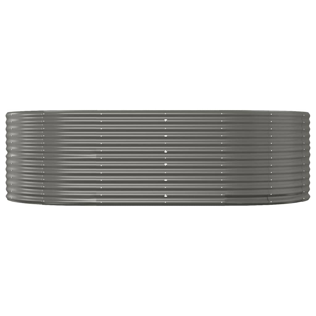 Letto Giardino Acciaio Zincato 212x140x68 cm Grigio