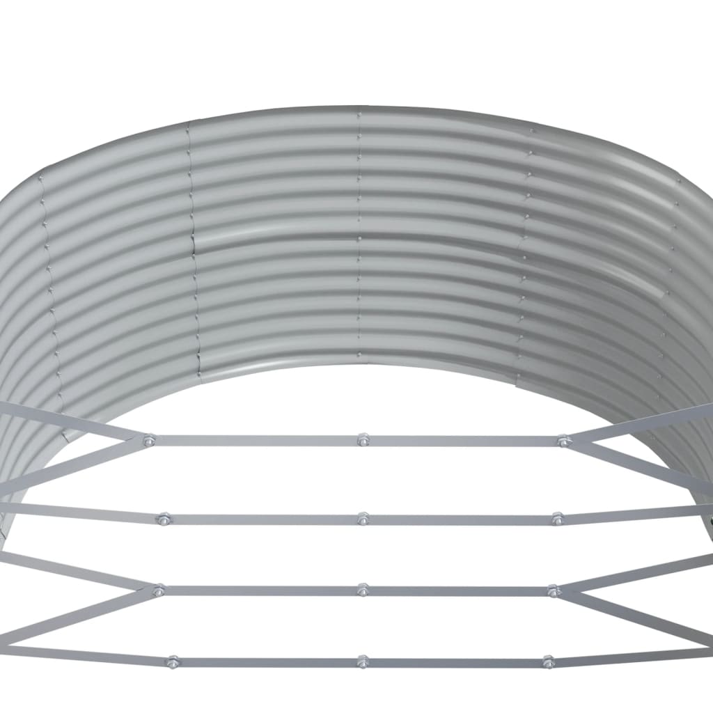 Letto Giardino Acciaio Zincato 212x140x68 cm Grigio
