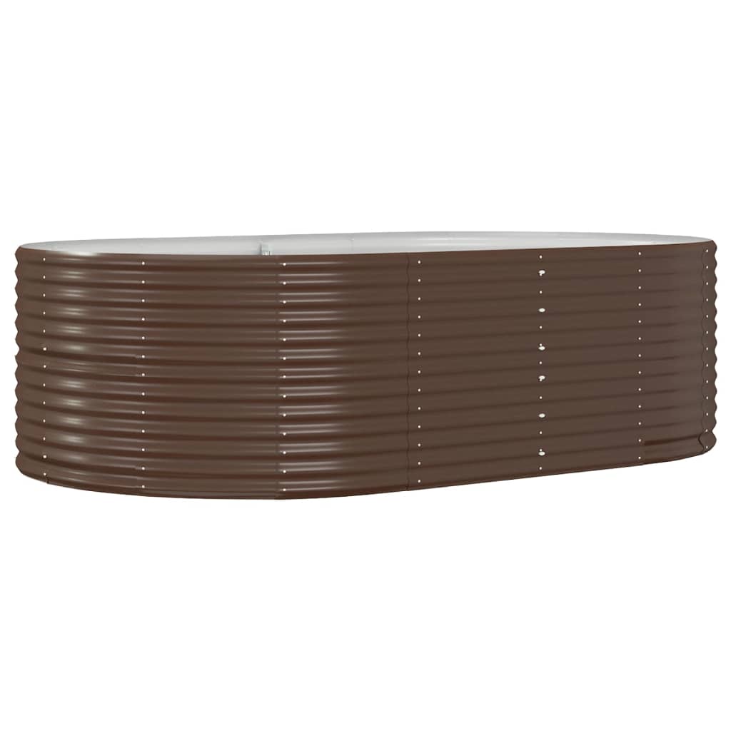 Letto Giardino Acciaio Zincato 212x140x68 cm Marrone