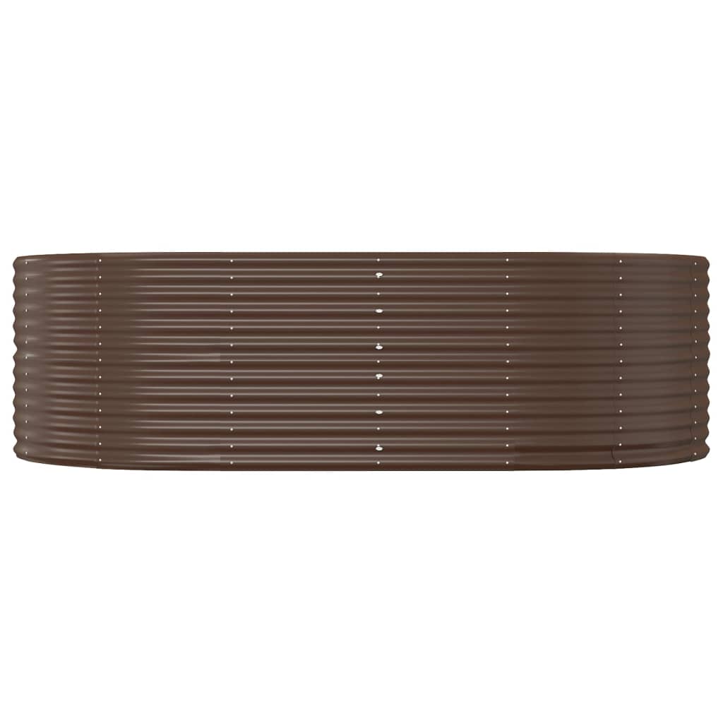 Letto Giardino Acciaio Zincato 212x140x68 cm Marrone