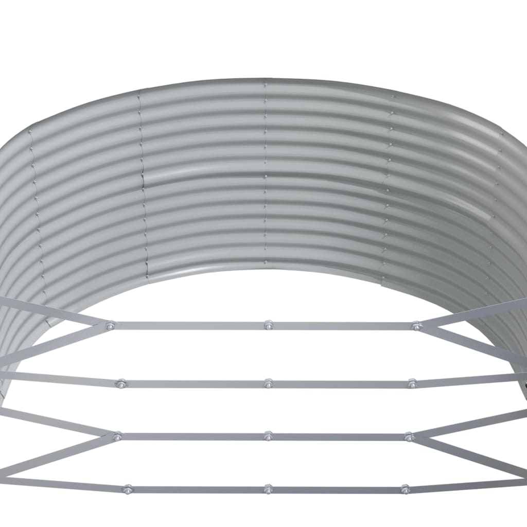 Letto Giardino Acciaio Zincato 212x140x68 cm Marrone
