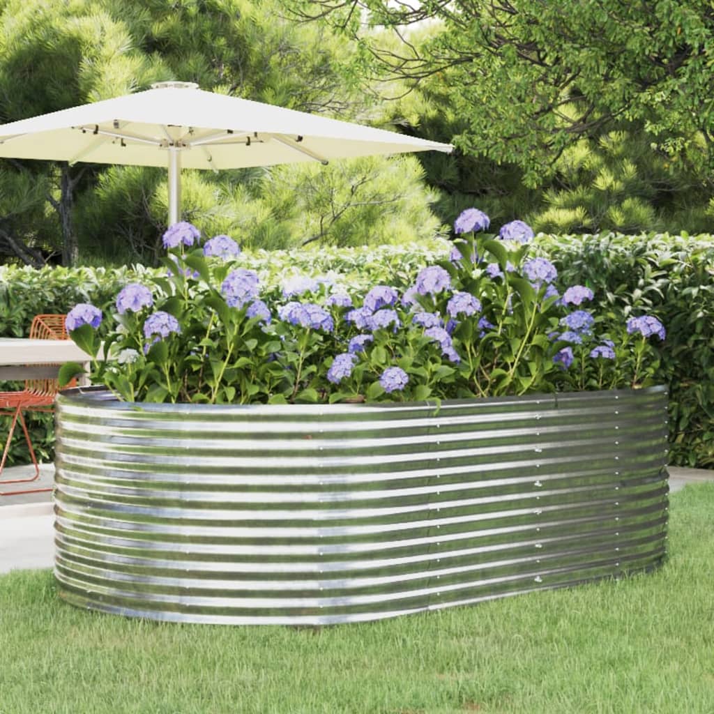 Letto Giardino Acciaio Zincato 212x140x68cm Argento